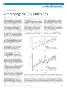 Anthropogenic CO2 emissions