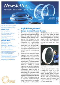 High Homogeneous Large Optical Glass Blanks