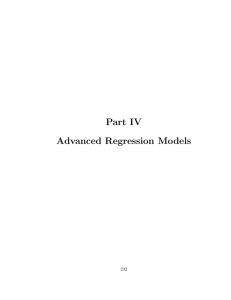 Part IV Advanced Regression Models