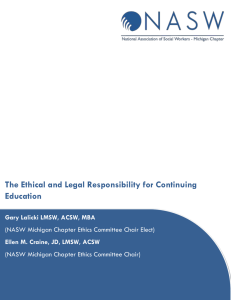 The Ethical and Legal Responsibility for