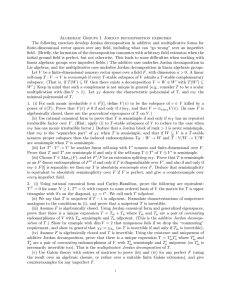 Algebraic Groups I. Jordan decomposition exercises The following