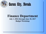 Finance Department - Carson City