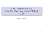 SIMD Programming and What You Must Know about CPU Peak