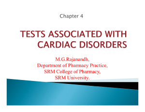 tests associated with cardiac disorders