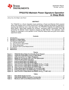 TPS23752 Maintain Power Signature Operation
