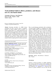 Trait-mediated indirect effects, predators, and disease
