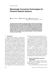 Wavelength Conversion Technologies for Photonic Network