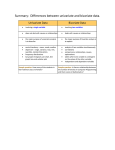 Summary: Differences between univariate and bivariate data.