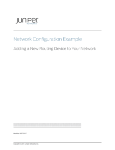 Network Configuration Example Adding a New Routing Device to
