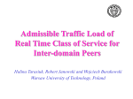 Admissible traffic load of real time class of service for inter
