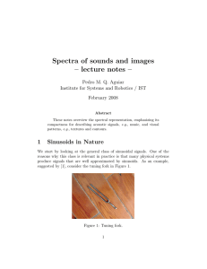 Spectra of sounds and images – lecture notes