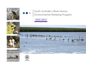 South Australia`s River Murray Environmental Watering Program