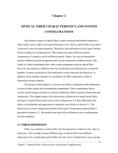 Chapter 2 OPTICAL FIBER CHARACTERISTICS AND SYSTEM