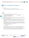 Lesson 1: Writing Equations Using Symbols