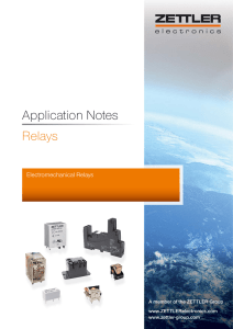 Application Notes Relays - ZETTLER electronics GmbH
