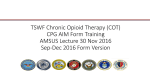 TSWF Chronic Opioid Therapy (COT) CPG AIM Form Training