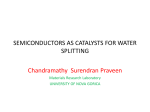 Semiconductors as catalysts for water splitting