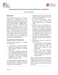 Reporting Tuberculosis and Suspected Cases in California Fact Sheet