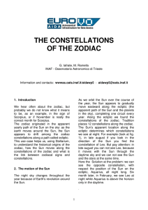 the constellations of the zodiac