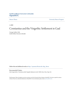 Constantius and the Visigothic Settlement in Gaul