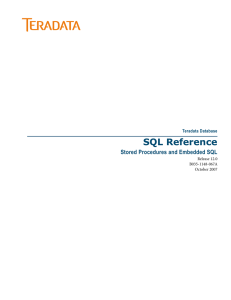 SQL Reference: Stored Procedures and Embedded SQL