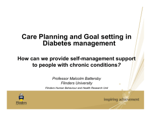 Care Planning and Goal setting in Diabetes management