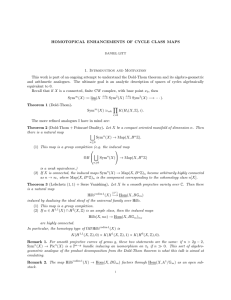 HOMOTOPICAL ENHANCEMENTS OF CYCLE CLASS MAPS 1