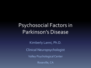 Psychosocial Factors in Parkinson`s Disease