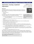 Handout on Depression, Anxiety, and Agitated Depression