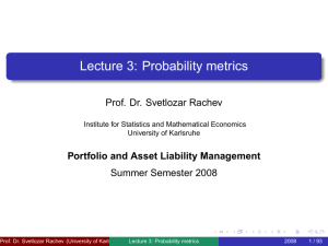 StochModels Lecture 3: Probability Metrics