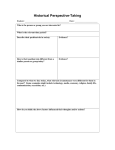 Student Worksheet on Perspective Taking