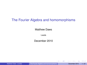 The Fourier Algebra and homomorphisms