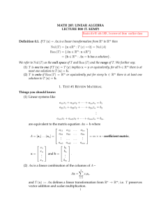 Basics for Math 18D, borrowed from earlier class