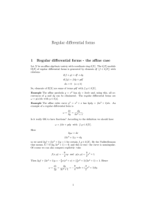 Regular differential forms