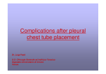 Complications after pleural chest tube placement