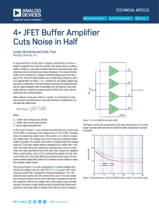 4× JFET Buffer Amplifier Cuts Noise in Half