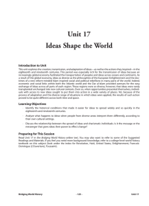 Unit 17 Ideas Shape the World