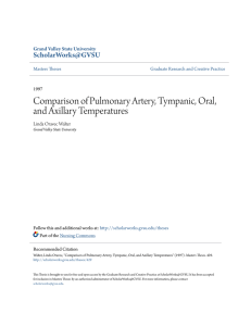 Comparison of Pulmonary Artery, Tympanic, Oral, and Axillary