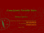 Cataclysmic Variable Stars