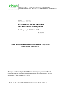 Urbanisation, Industrialisation and Sustainable