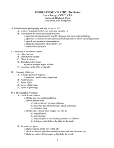 FUNDUS PHOTOGRAPHY: The Basics Laura Savage, COMT, CRA