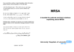 A booklet for patients and their relatives explaining about MRSA