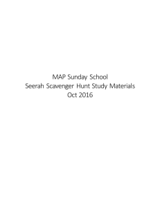 MAP Sunday School Seerah Scavenger Hunt Study Materials Oct
