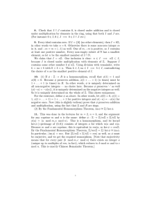 8. Check that I ∩ J contains 0, is closed under addition and is closed