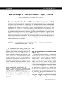 Out-of-Hospital Cardiac Arrest in Taipei, Taiwan