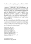 From Elemental Carbon to the Formation and Radiation Stability of