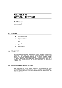 Chapter 30 . Optical Testing