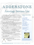 Adderstone Astrology Services List