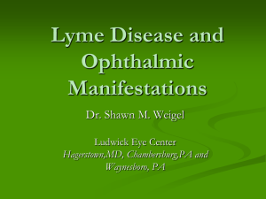 Ocular Manifestations of Lyme Disease