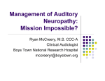 Management of Auditory Neuropathy: Mission Impossible?